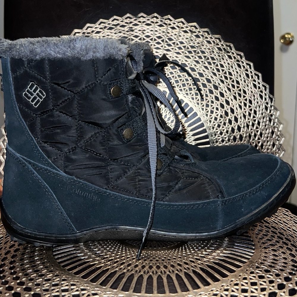 Columbia Women's Boots Omni Heat Thermal Reflective Gray Faux Fur